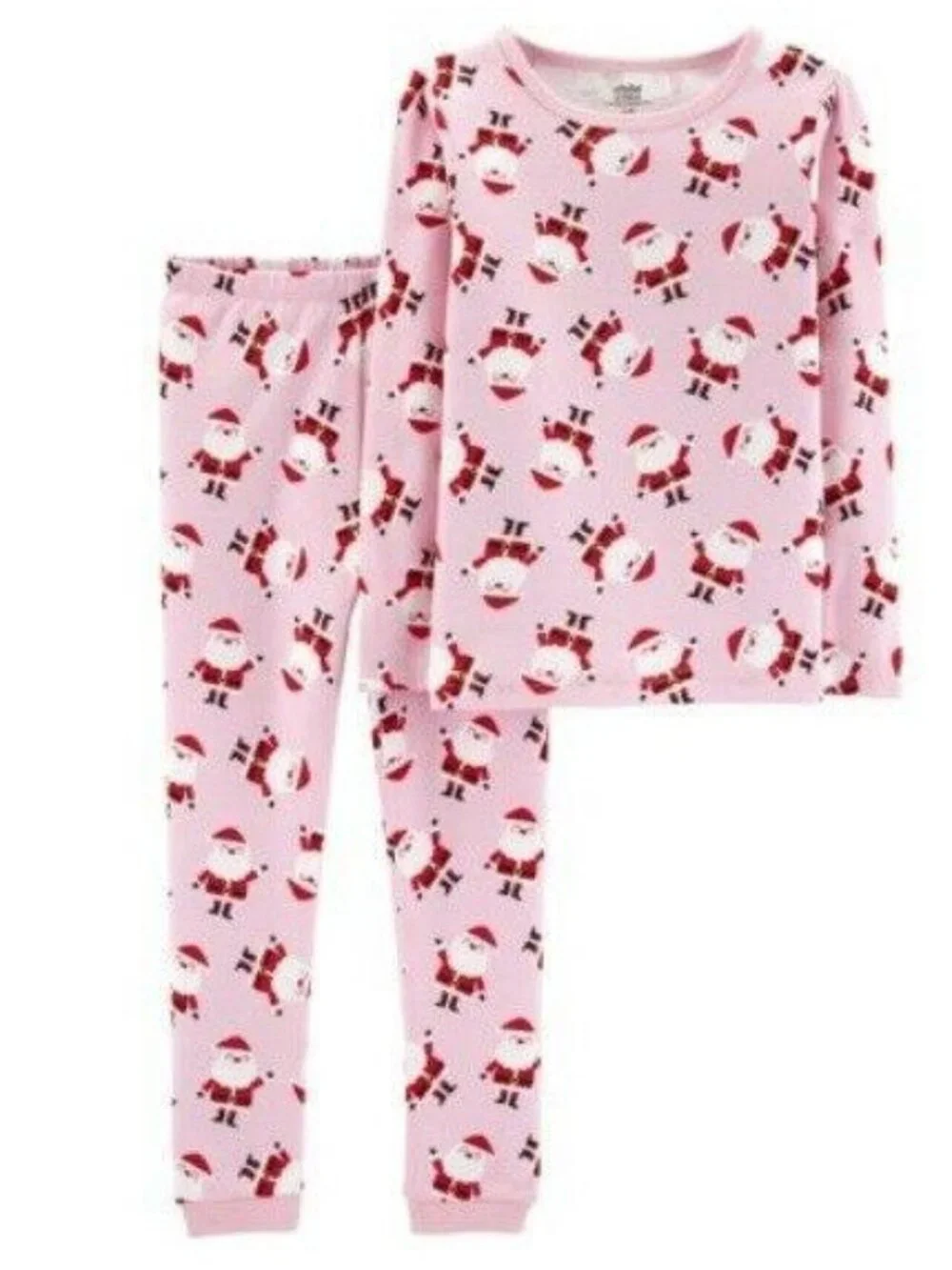 Pink Santa Christmas Pajamas Two-Piece Baby Cotton 24 Months LH4118a